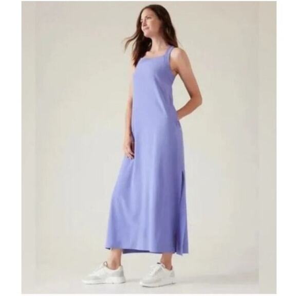 ATHLETA Arrival Maxi Dress with Pockets Athleisure in Adonis Blue, NWT, Medium - Picture 1 of 15